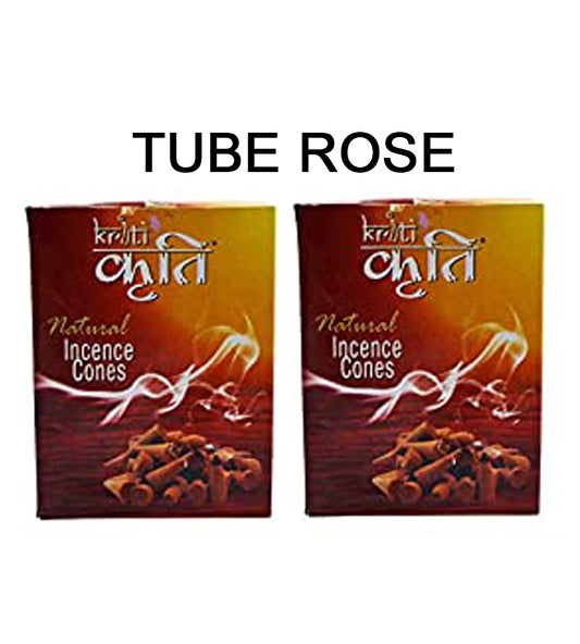 Kriti Natural Incence Cone Small (Tube Rose) Pack of 2