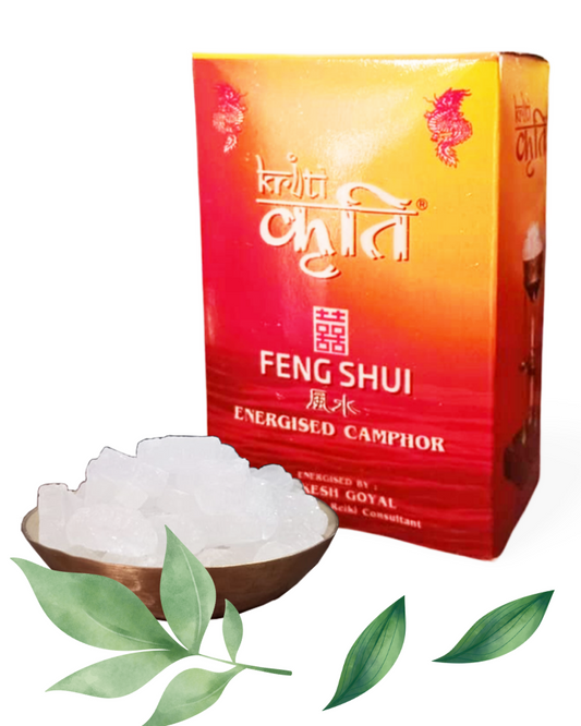 Kriti Creations Stainless Steel Feng Shui Energised Camphor (250gms, White)